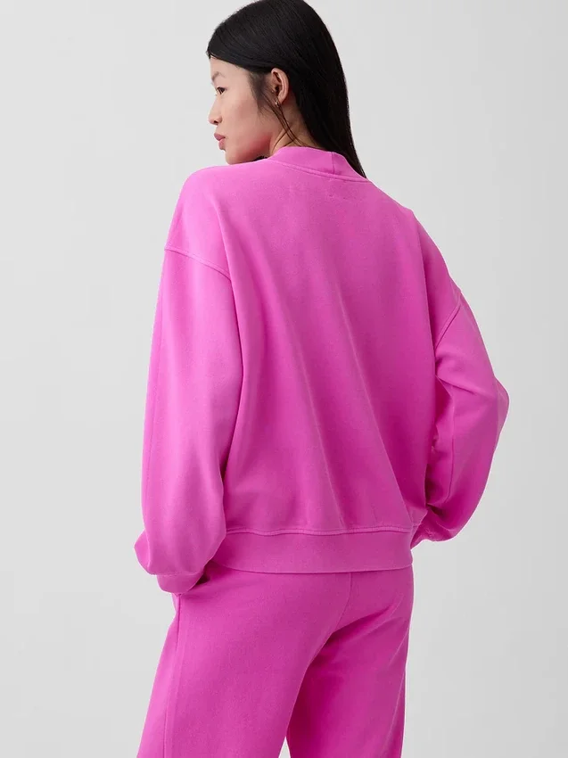 Bluza typu tunika z wysokim kołnierzem Vintagesoft w stylu oversize
