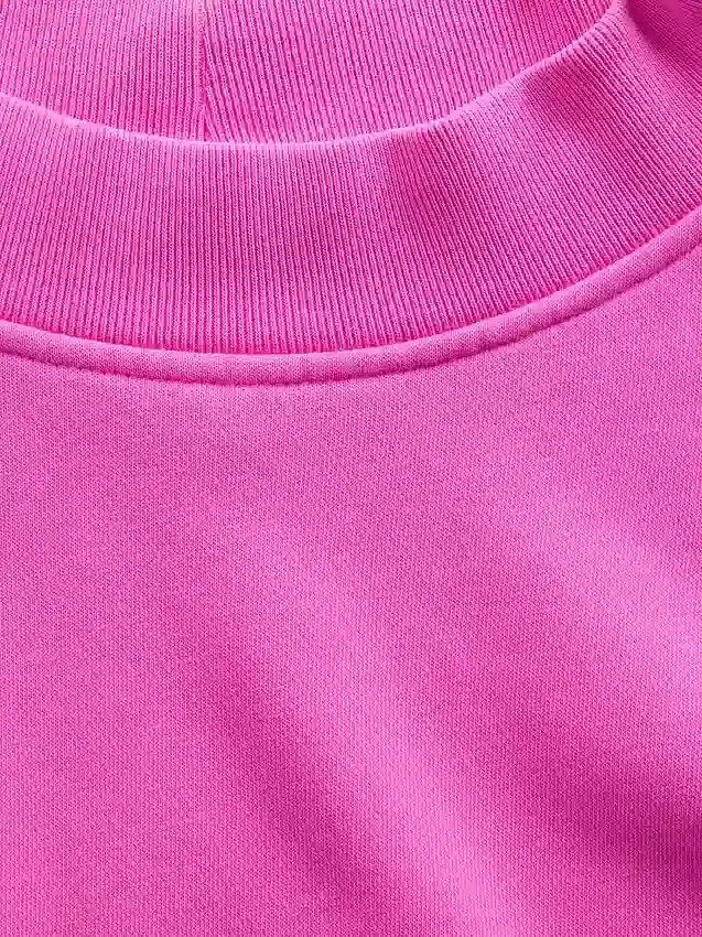 Bluza typu tunika z wysokim kołnierzem Vintagesoft w stylu oversize