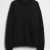 Bluza typu tunika z wysokim kołnierzem Vintagesoft w stylu oversize