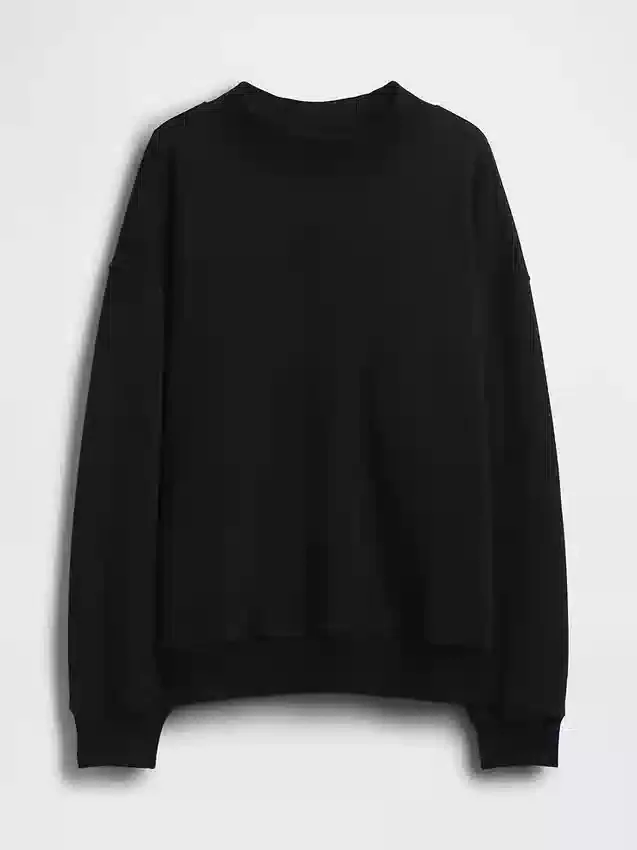 Bluza typu tunika z wysokim kołnierzem Vintagesoft w stylu oversize