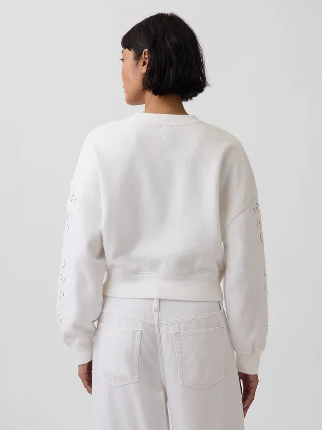 Bluza Vintagesoft Oversized Eyelet Crop