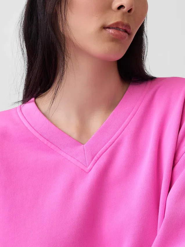 Bluza Vintagesoft z dekoltem w serek w stylu oversize