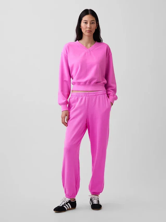 Bluza Vintagesoft z dekoltem w serek w stylu oversize