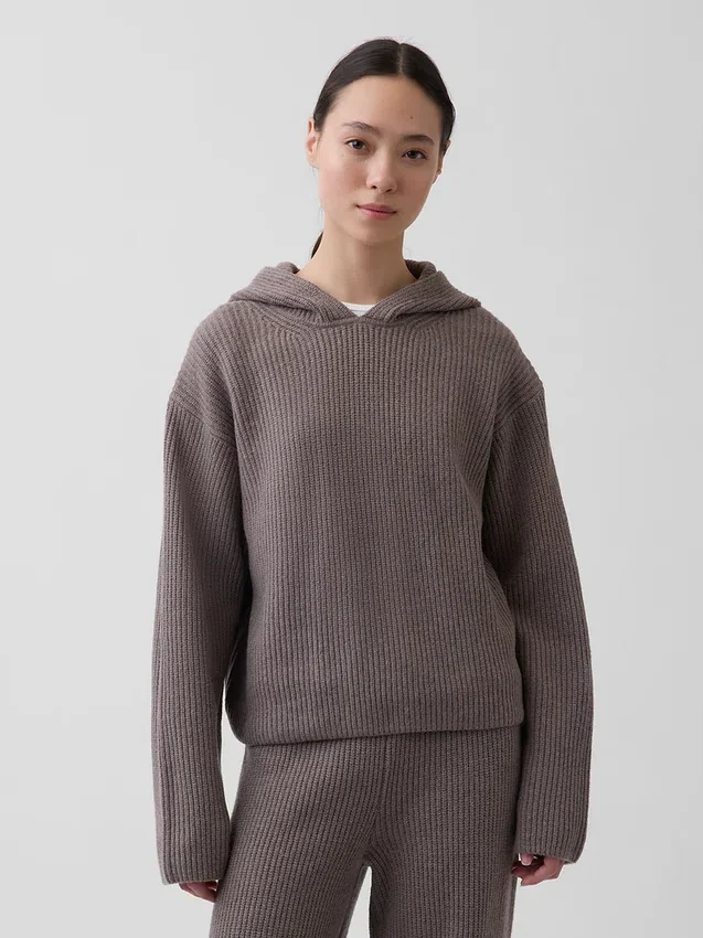 Bluza z kapturem CashSoft Oversized Shaker-Stitch