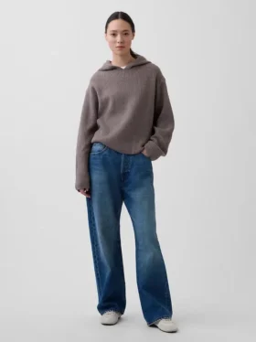 Bluza z kapturem CashSoft Oversized Shaker-Stitch
