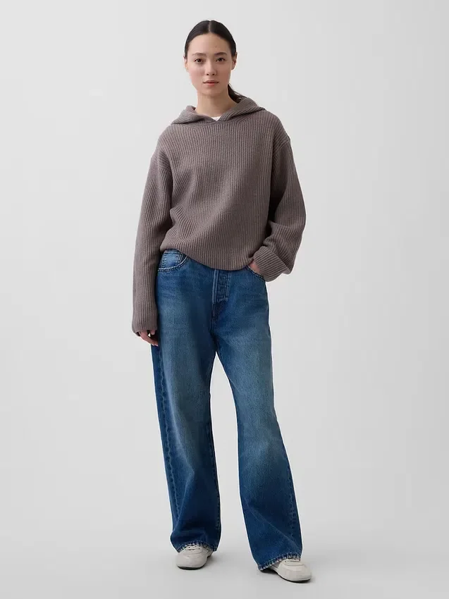 Bluza z kapturem CashSoft Oversized Shaker-Stitch