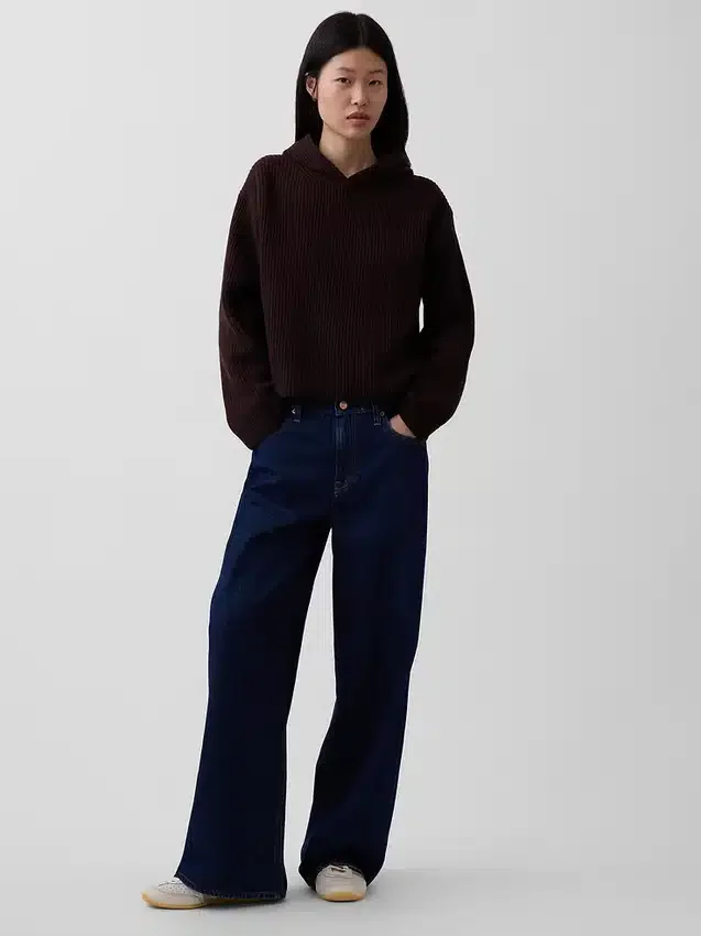 Bluza z kapturem CashSoft Oversized Shaker-Stitch