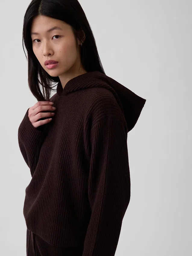 Bluza z kapturem CashSoft Oversized Shaker-Stitch
