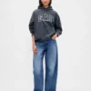 Bluza z kapturem dla dorosłych, oversize, z grubego materiału i z logo
