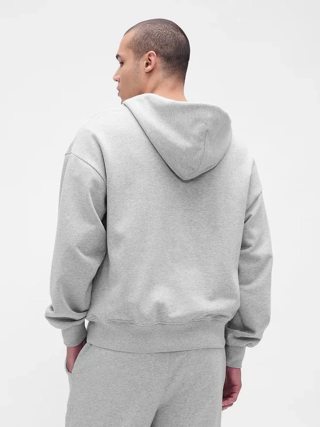 Bluza z kapturem dla dorosłych, oversize, z grubej dzianiny i zamkiem