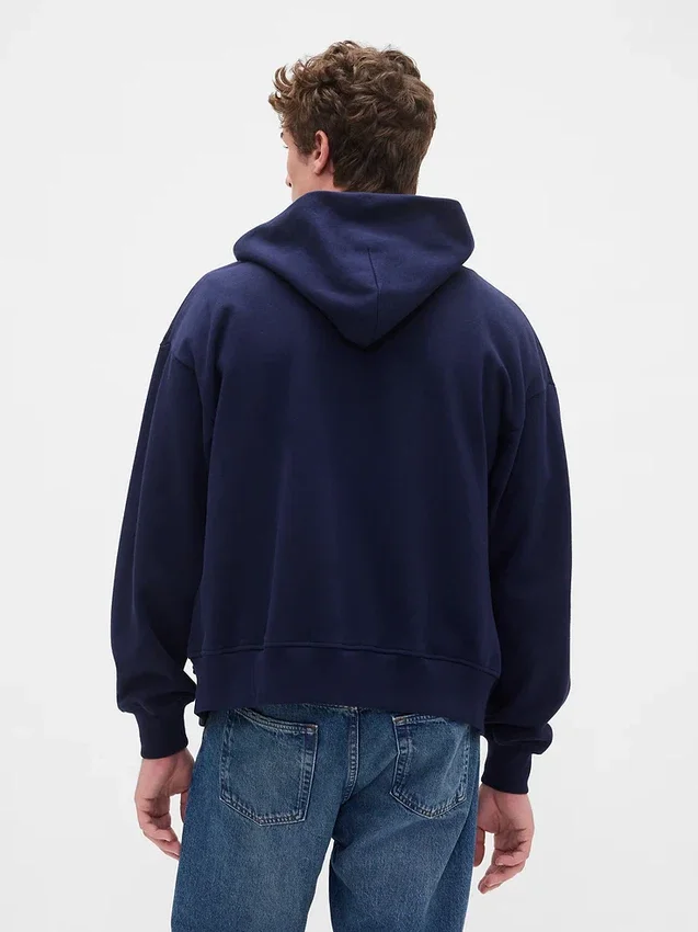 Bluza z kapturem dla dorosłych, oversize, z grubej dzianiny i zamkiem