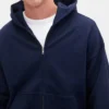 Bluza z kapturem dla dorosłych, oversize, z grubej dzianiny i zamkiem