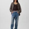 Bluza z kapturem dla dorosłych, oversize, z grubej dzianiny i zamkiem