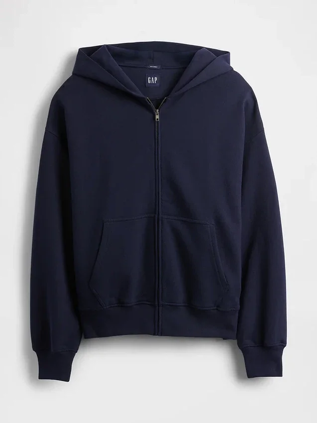 Bluza z kapturem dla dorosłych, oversize, z grubej dzianiny i zamkiem