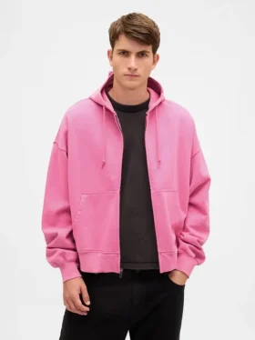 Bluza z kapturem dla dorosłych, oversize, z zamkiem, z grubego polaru