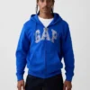 Bluza z kapturem dla dorosłych Vintagesoft Arch Logo Zip