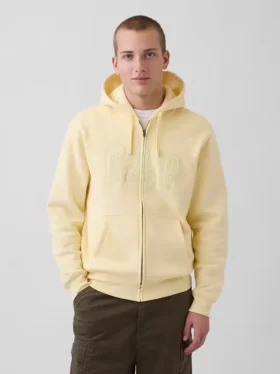 Bluza z kapturem dla dorosłych Vintagesoft Arch Logo Zip