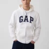 Bluza z kapturem dla dorosłych Vintagesoft Arch Logo Zip
