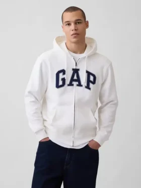 Bluza z kapturem dla dorosłych Vintagesoft Arch Logo Zip