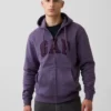 Bluza z kapturem dla dorosłych Vintagesoft Arch Logo Zip