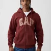 Bluza z kapturem dla dorosłych Vintagesoft Arch Logo Zip