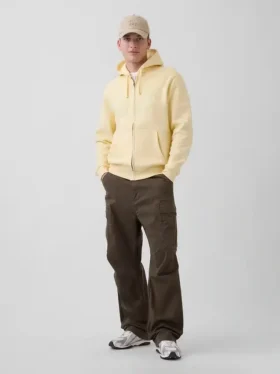 Bluza z kapturem dla dorosłych Vintagesoft Arch Logo Zip