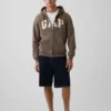 Bluza z kapturem dla dorosłych Vintagesoft Arch Logo Zip