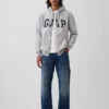 Bluza z kapturem dla dorosłych Vintagesoft Arch Logo Zip