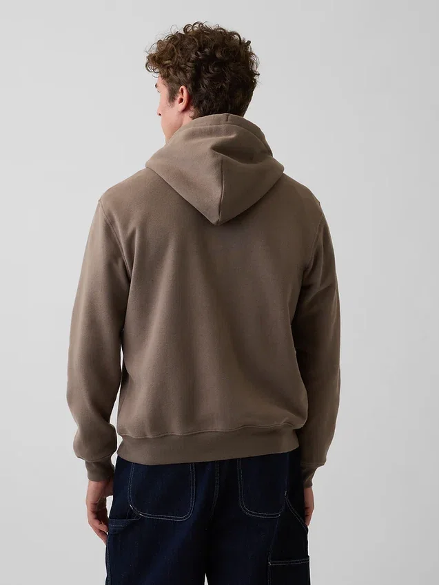 Bluza z kapturem dla dorosłych Vintagesoft Arch Logo Zip
