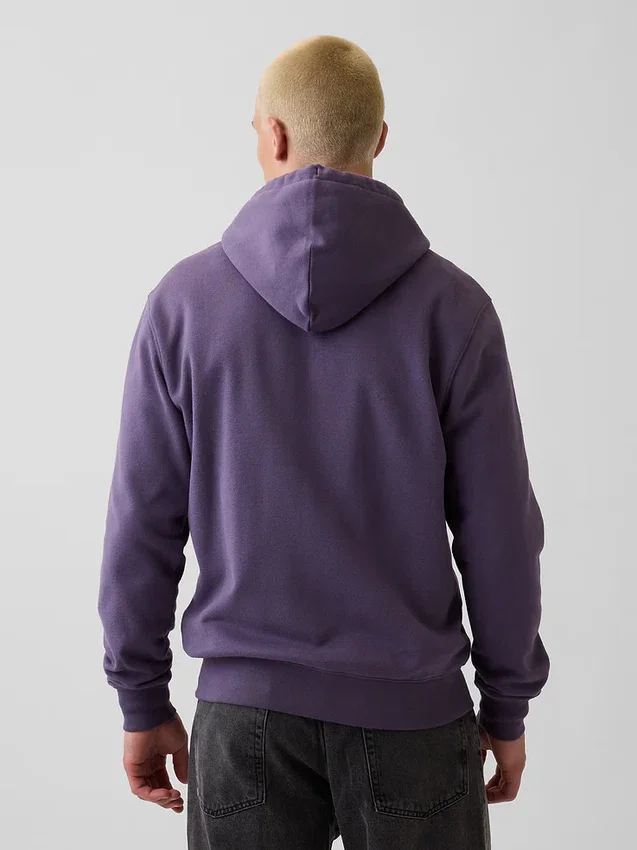 Bluza z kapturem dla dorosłych Vintagesoft Arch Logo Zip