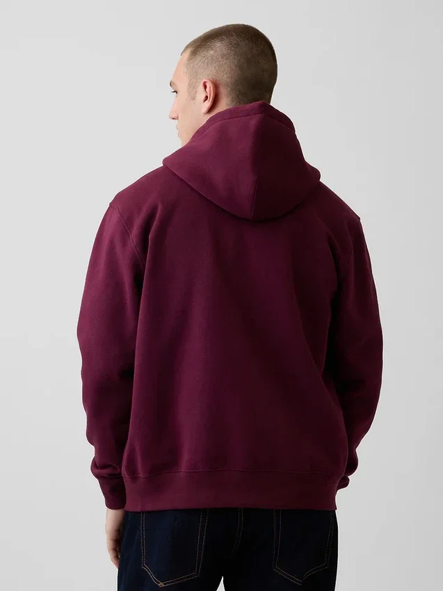 Bluza z kapturem dla dorosłych Vintagesoft Arch Logo Zip