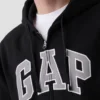Bluza z kapturem dla dorosłych Vintagesoft Arch Logo Zip