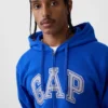 Bluza z kapturem dla dorosłych Vintagesoft Arch Logo Zip