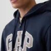 Bluza z kapturem dla dorosłych Vintagesoft Arch Logo Zip
