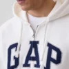 Bluza z kapturem dla dorosłych Vintagesoft Arch Logo Zip