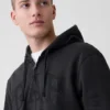 Bluza z kapturem dla dorosłych Vintagesoft Arch Logo Zip
