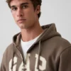 Bluza z kapturem dla dorosłych Vintagesoft Arch Logo Zip