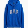 Bluza z kapturem dla dorosłych Vintagesoft Arch Logo Zip