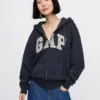 Bluza z kapturem dla dorosłych Vintagesoft Arch Logo Zip
