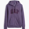 Bluza z kapturem dla dorosłych Vintagesoft Arch Logo Zip