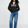 Bluza z kapturem dla dorosłych Vintagesoft Arch Logo Zip