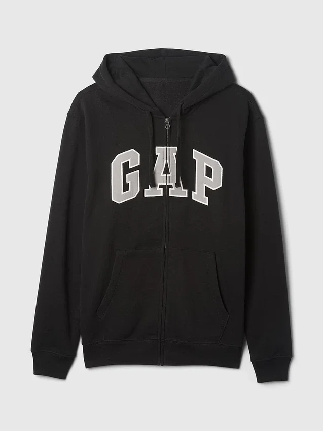 Bluza z kapturem dla dorosłych Vintagesoft Arch Logo Zip