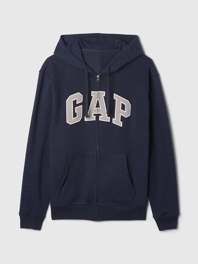 Bluza z kapturem dla dorosłych Vintagesoft Arch Logo Zip