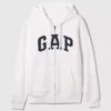 Bluza z kapturem dla dorosłych Vintagesoft Arch Logo Zip