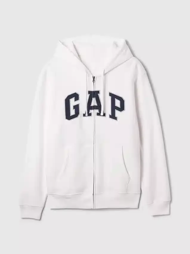 Bluza z kapturem dla dorosłych Vintagesoft Arch Logo Zip