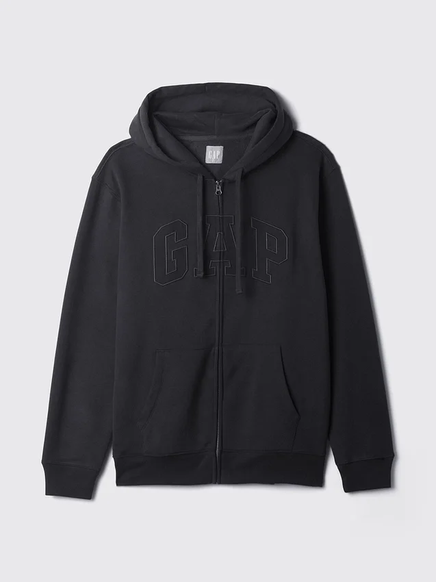 Bluza z kapturem dla dorosłych Vintagesoft Arch Logo Zip