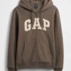 Bluza z kapturem dla dorosłych Vintagesoft Arch Logo Zip