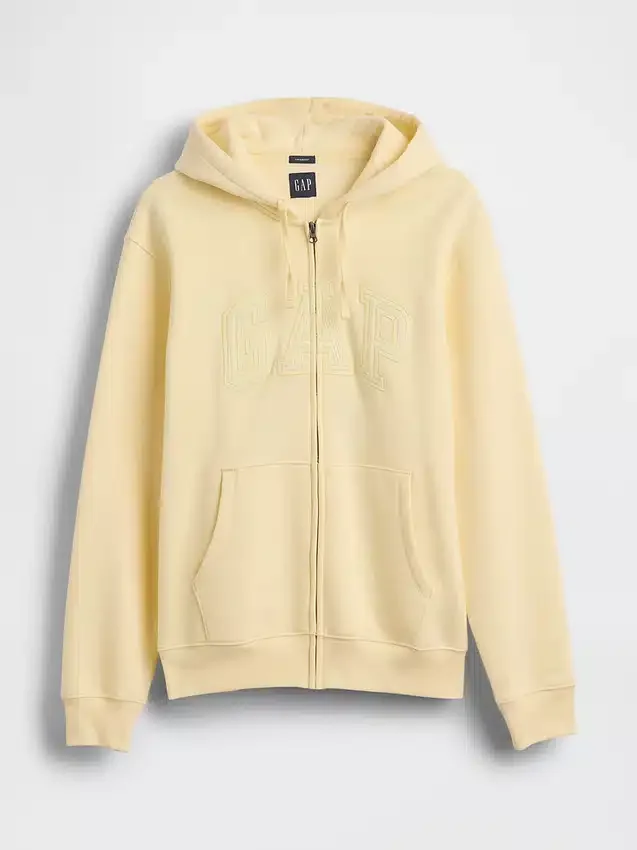 Bluza z kapturem dla dorosłych Vintagesoft Arch Logo Zip