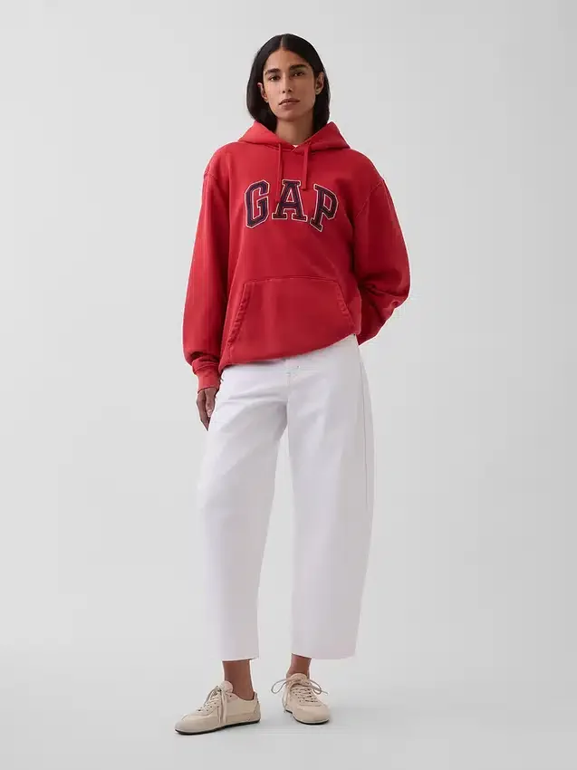Bluza z kapturem dla dorosłych Vintagesoft Relaxed Logo