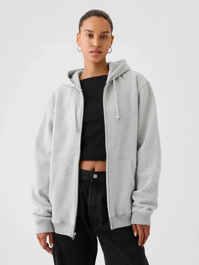 Bluza z kapturem dla dorosłych Vintagesoft Relaxed Zip